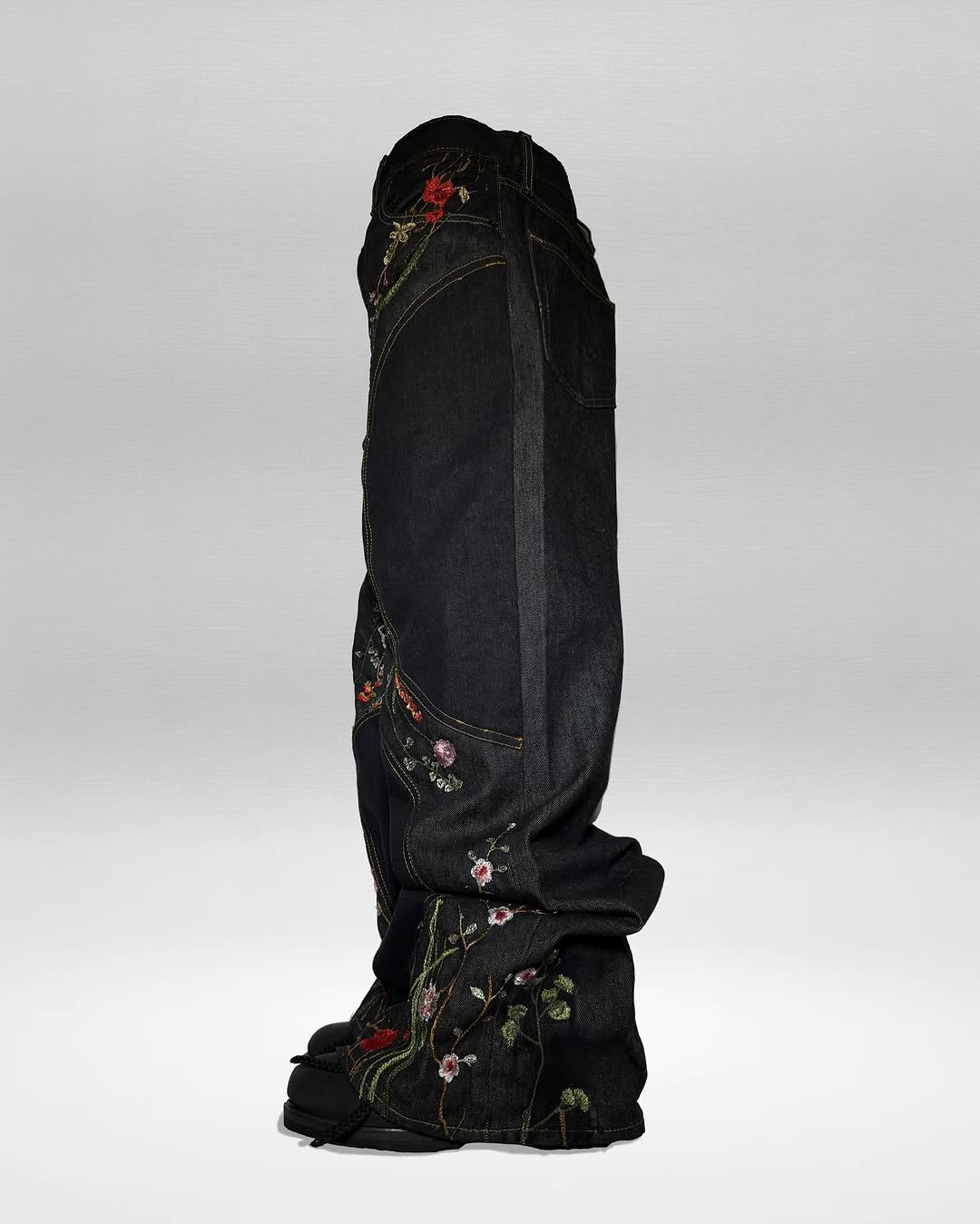 Unisex Floral Denim