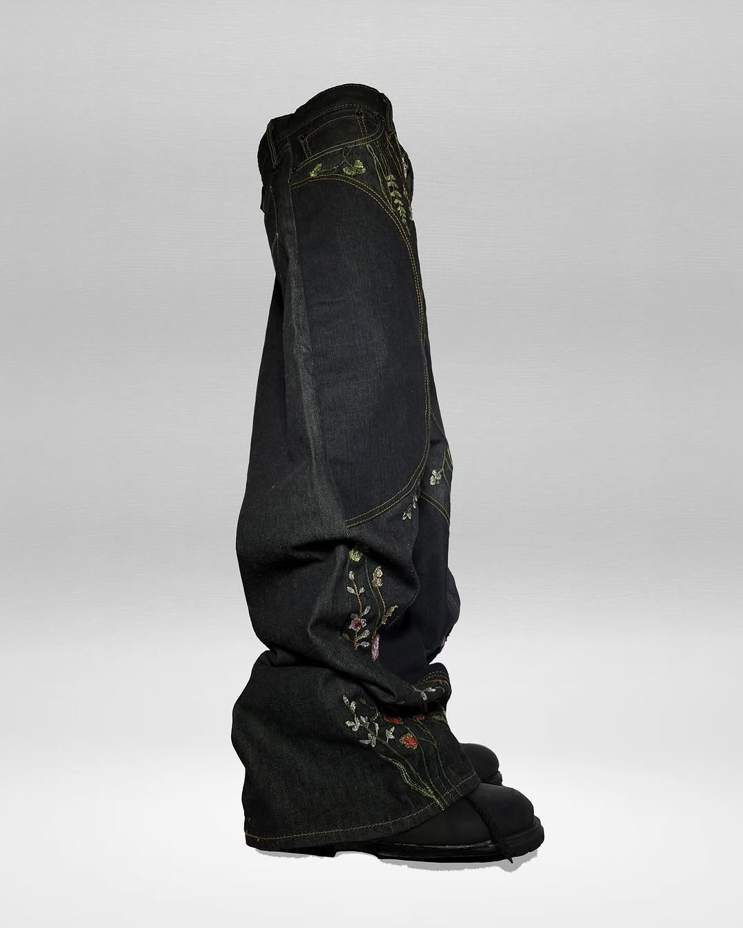 Unisex Floral Denim