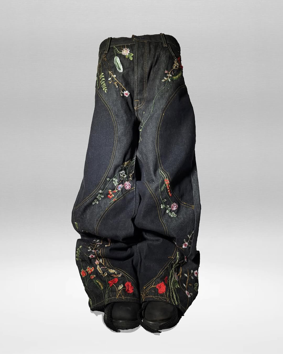 Unisex Floral Denim