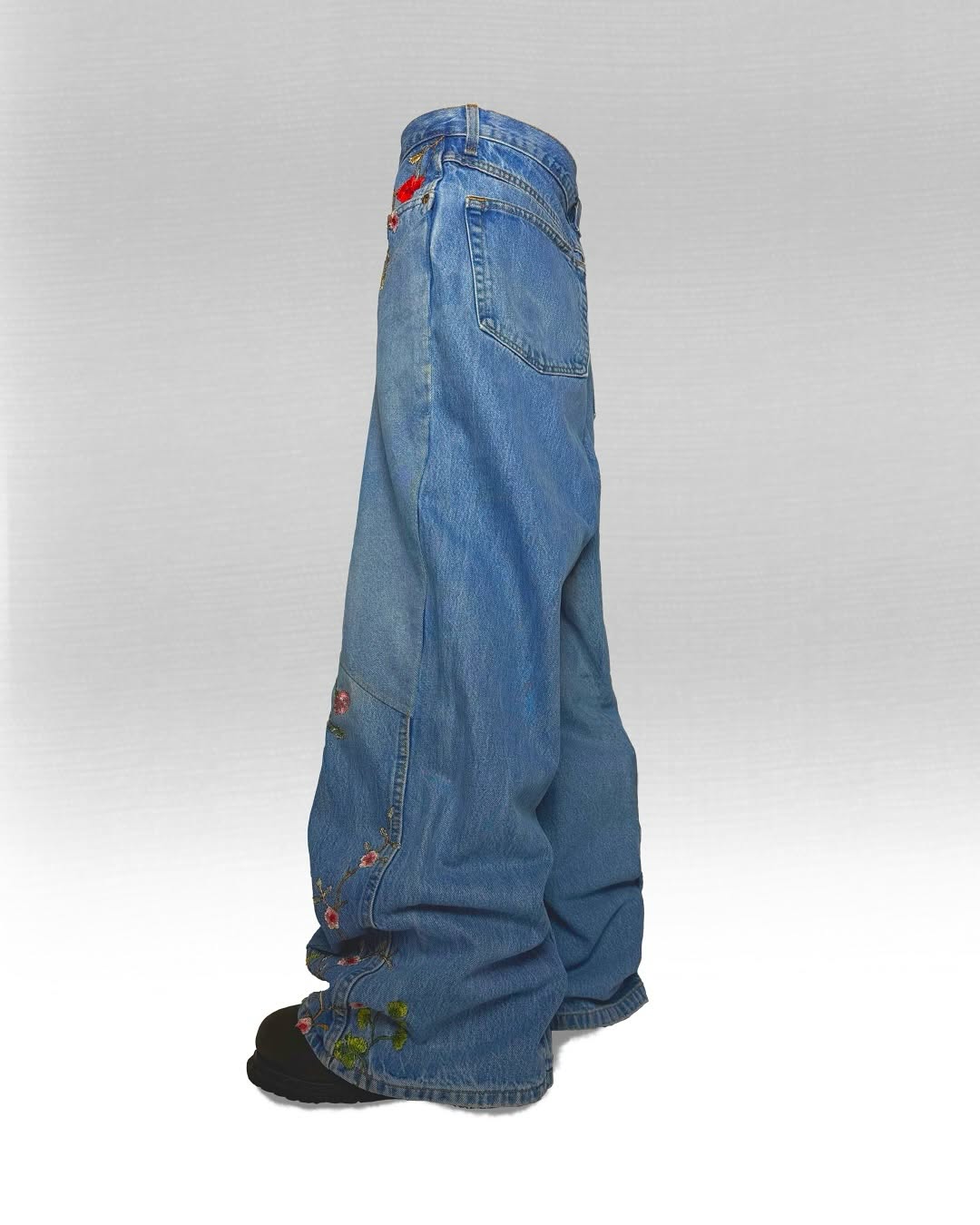 Unisex Floral Denim