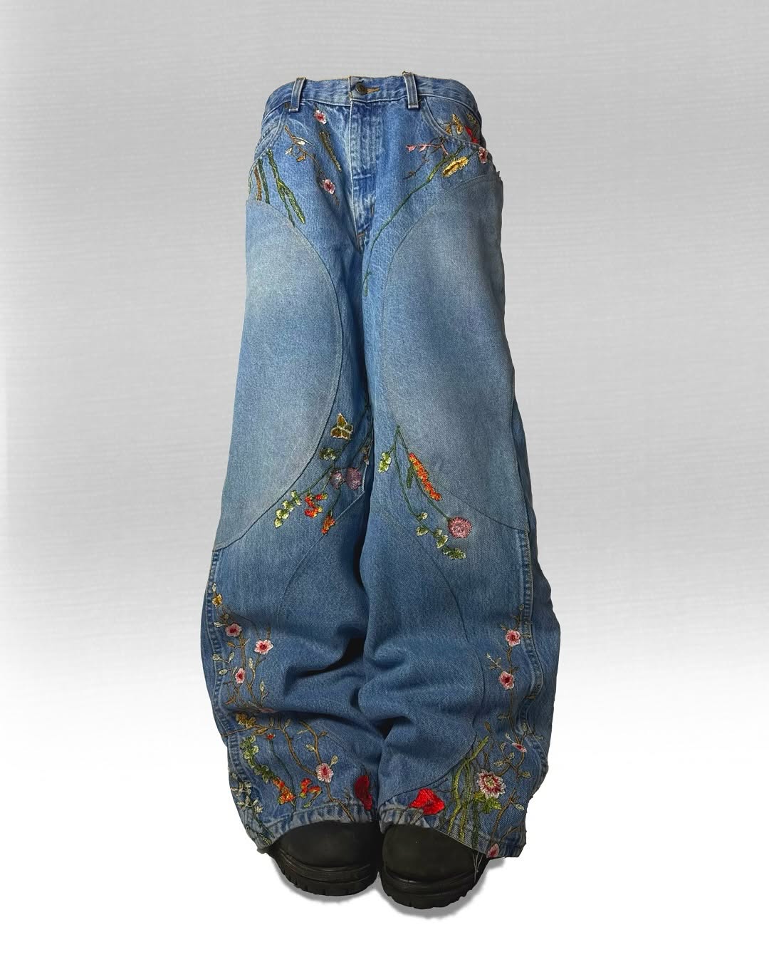Unisex Floral Denim