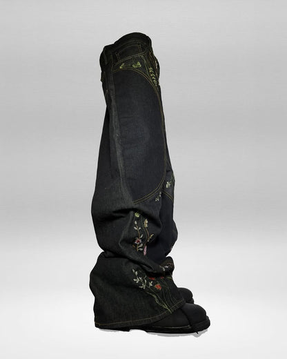 Unisex Floral Denim